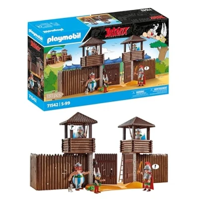 Image of Playmobil 71542 Asterix: Roman Camp, thrilling conquest of the camp by Gauls, including magic potion for increased strength, detailed play sets suitable children ages 5+