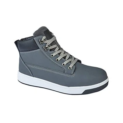 Image of Grafters Unisex Grey Sports Type Safety Toe Cap Trainer Boots Grey, UK 12/EU 46
