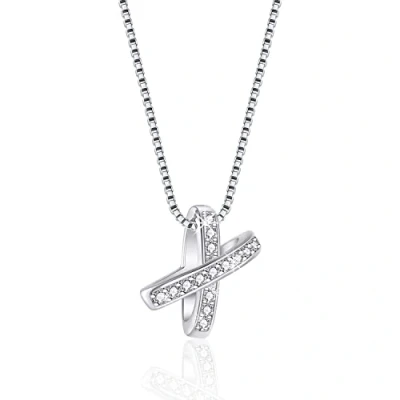 Image of Viwind necklace for Women Jewellery 925 Sterling Silver Alphabet X Pendant Clavicle Gifts Mum Wife Girlfriend Anniversary Birthday Mothers Day Christmas Valentines