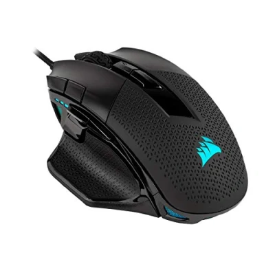 Image of CORSAIR NIGHTSWORD RGB Wired Tunable FPS/MOBA Gaming Mouse 18,000 DPI 10 Programmable Buttons Weight System iCUE Compatible PC, Mac, PS5, PS4, Xbox Black