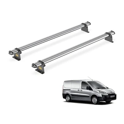 Image of Van Guard Trade Roof Rack for Citroen Dispatch (2007 2016) 2 Steel Bars [Only Suitable Low (H1) Models] UltiBar SB248