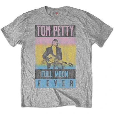 Image of Tom Petty &amp; The Heartbreakers Full Moon Fever Official Tee T Shirt Mens Unisex (Large) Grey