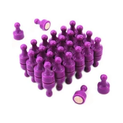 Image of Pink Skittle Magnet for Fridge, Office, Whiteboard, Noticeboard, Filing Cabinet 12mm dia x 21mm tall Pack of 48