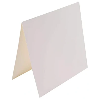 Image of Vaessen Creative Large Square Florence Blank Craft Cards, Ivory, Set of 25, Matching Envelopes Available,6.1 x 6.1 inches