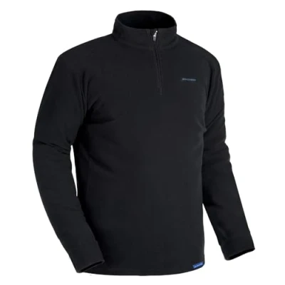 Image of Oxford Men&#039;s Advanced Micro Fleece 1/2 Neck Mid Layer Sweatshirt Top, Black, L