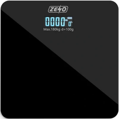 Image of ZENO Bathroom Scales For Body Weight Digital Weighing Accurate with LED Display Easy To Use (Black)