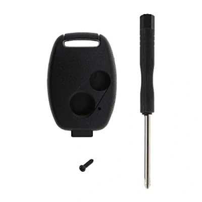 Image of EMSea 2 Button Keyless Entry Remote Key Fob Case Black Housing Shell Compatible with Jazz Civic Accord FRV HRV without Blade