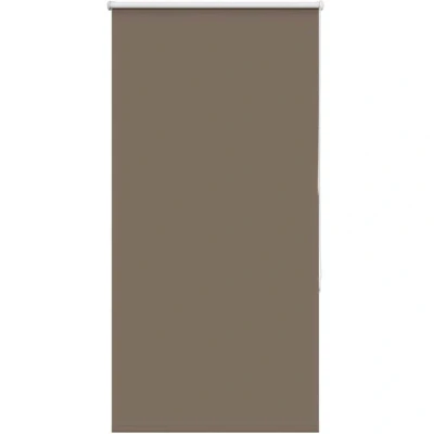 Image of vidaXL Roller Blind Blackout Coffee 65x130 cm Fabric Width 60.7 Polyester