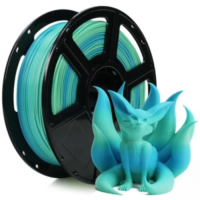 Image of FLASHFORGE Rapid PLA Gradient Filament 1.75mm Yellow &amp; Blue, Transform Colors Smoothly Fast, High Flow Speedy 3D Printer Filament, Experience Exceptional Performance with 500mm/s Fast Printing