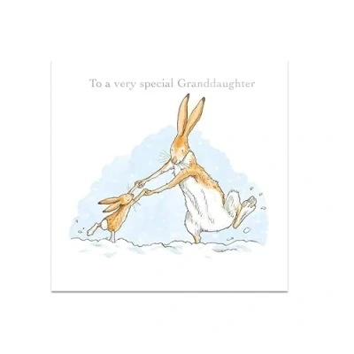 Image of Museums &amp; Galleries Artistic Female Relation Christmas Greeting Card Granddaughter From The Guess How Much I Love You Range With A Silver Foil Finish