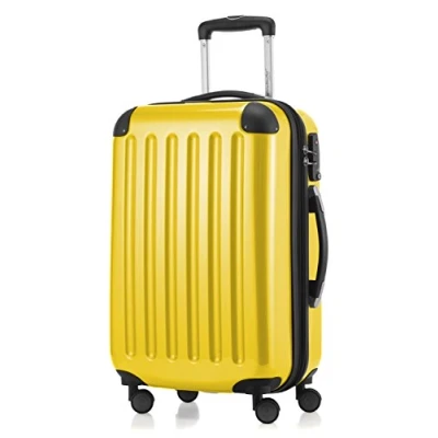 Image of HAUPTSTADTKOFFER Alex Carry On luggage Board Suitcase Bag Hardside Spinner Trolley 4 Wheel Expandable, 55cm, TSA, yellow