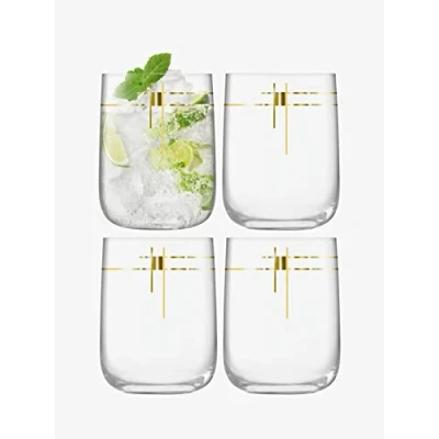 Image of LSA Century Bar Glass 625ml Gold Set of 4 Mouthblown &amp; Handmade CT10