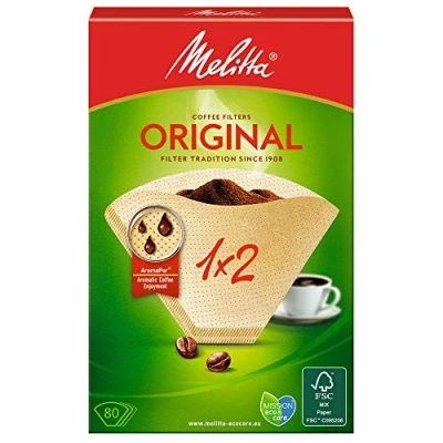 Image of Melitta Filter Bags 1x2/80 Natural Brown Pack of 80