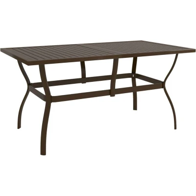 Image of vidaXL Garden Table Brown 140x80x72 cm Steel