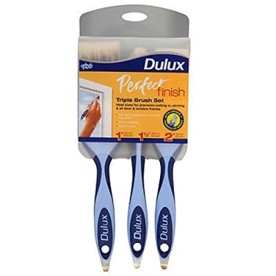 Image of Dulux Men&#039;s Brushes, Blue, Triple Brush Set
