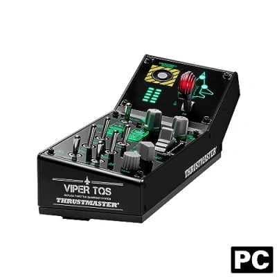 Image of Thrustmaster Viper Panel For PC, Backlit Control Panel, Use with TQS or Standalone, 43 Metal Action Buttons, Jettison, Trim, Landing Gear, Licensed by the U.S. Air Force