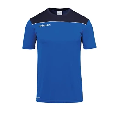 Image of Kempa Men&#039;s Offense 23 T Shirt, Azure Blue/Marine/White, M