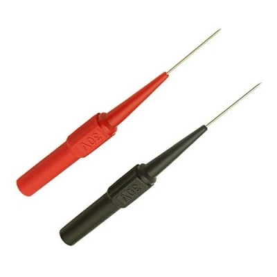 Image of Aofan Used for Multimeter 4mm Banana Plugs Sharp Stainless Steel Needle, Flexible Silicon Back Probe Pin（1 Pair B + R）