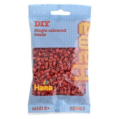Image of Hama Beads Bag Approx. 1000 Midi Fuse Mosaic Decoration Arts &amp; Craft for Creative Children Ages 5+ Reddish Brown
