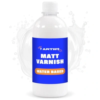 Image of 7 Artists Acrylic Varnish 500 ml Matt for Painting Clear Water Based Paint Craft