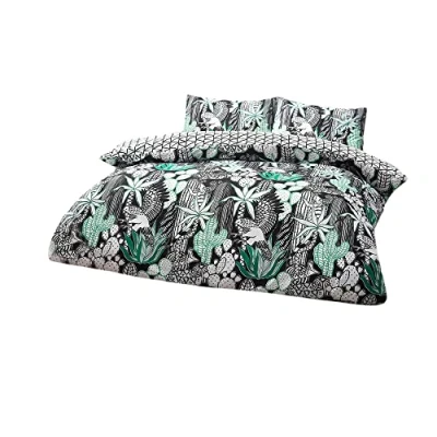 Image of Style Lab Arizona Duvet Cover Set, White/Black, Double