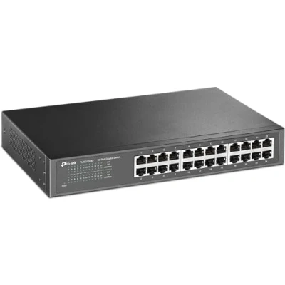 Image of TP Link 24 Port Gigabit Ethernet Switch, Rack Mount/Desktop, Steel Case(TL SG1024D)
