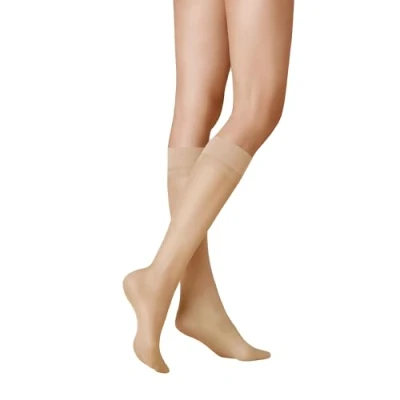 Image of Kunert Chinchillan Run Stop 20 Maschenstopp Knee High Socks, Crystal,