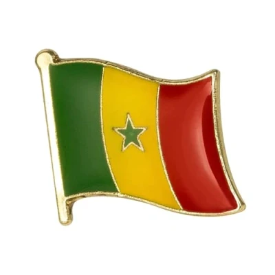 Image of Senegal National Flag Metal Enamel Pin Badge Lapel