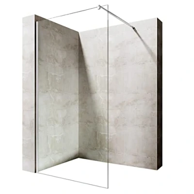 Image of Durovin Bathrooms 900mm Walkin Shower Screen 2000 mm high 8mm Safety Clear Glass Wet Room Enclosure