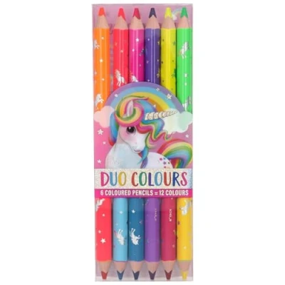 Image of Depesche 6243 Duo Colouring Ylvi &amp; The Minimoomis Design, 6 Pencils with 2