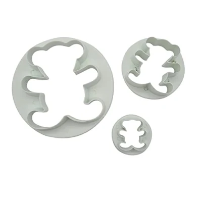 Image of Teddy Bear Fondant Cutter Set 3 Sizes Sugarcraft Tools (1 Pk)