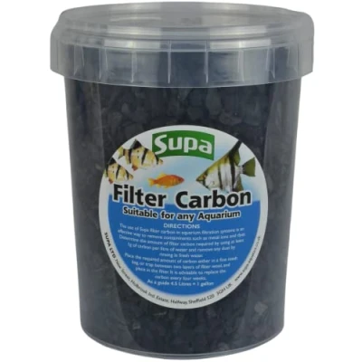 Image of Supa Filter Carbon 1 Litre Bucket, Suitable for Aquariums/Fish Tanks And Koi Fish Pond Filters, Improves Water Clarity By Removing Contaminants.