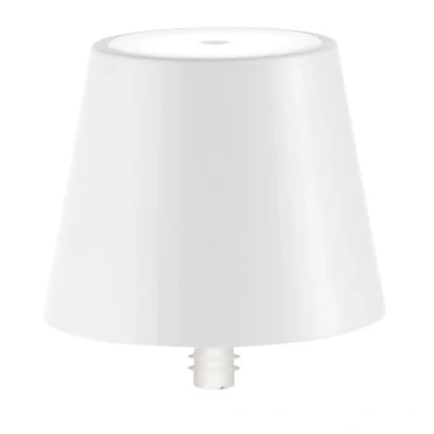 Image of Zafferano, Poldina Stopper Lamp, Cordless Rechargeable Bottle Lamp with Touch Control, Suitable for Indoor and Outdoor Use, Dimmer, 2200 3000 K, Height 11 cm, Colour White