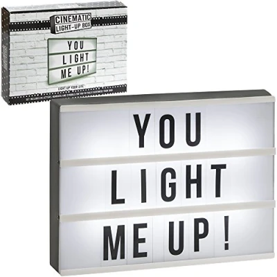 Image of The Leonardo Collection Cinematic Light Up Box with 85 Letters 13 Inches