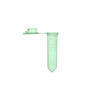 Image of MUHWA 2ml Microcentrifuge Tubes, 500pcs Graduated Micro Test Tubes with Snap Cap, Rounded Microtube Sample Vial for Laboratory (Green)
