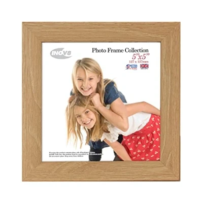 Image of Inov8 Framing Photo Frame, Lime Oak, 5&quot;x5&quot; (12.7cm x 12.7cm)