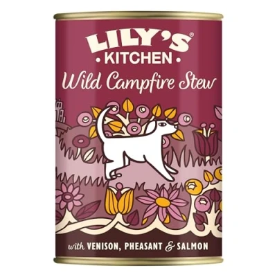 Image of Lily&#039;s Kitchen Natural Adult Wet Dog Food Tin Campfire Stew Grain Free Recipe 6 x 400g