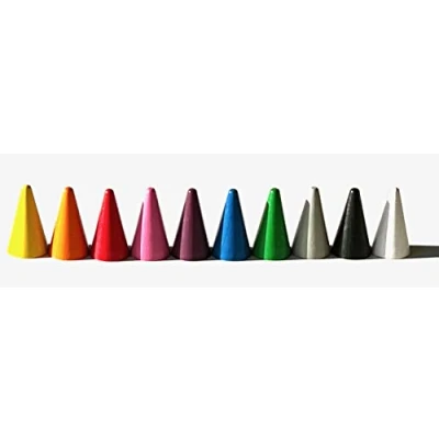 Image of Large Pointed Cone Size 15/25 mm, Play Cone/Halma for Wooden Board Games and Crafts, Made in Germany (Pack of 10, 10 Colours)