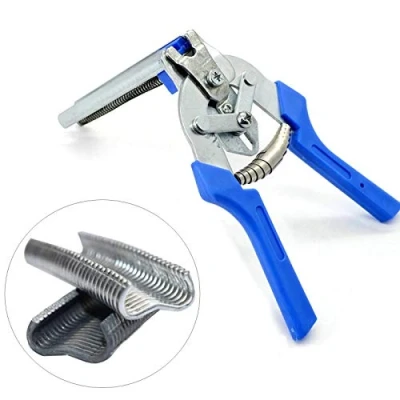 Image of Hog Ring Plier Tool with 600 Pieces M Clips Staples Bird Chicken Mesh Cage Wire Fencing
