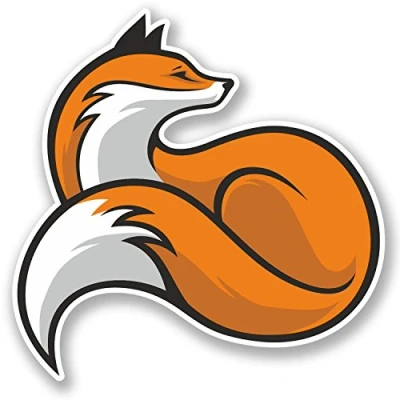 Image of 2 x 10cm Fox Vinyl Sticker iPad Laptop Car Travel Luggage Animal Ginger #5170 (10cm 10cm)