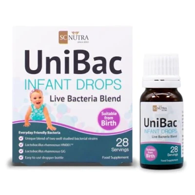 Image of Unified Bacteria: UniBac Newborn / Baby Infant Probiotics 0 3 years Lactobacillus rhamnosus GG &amp; HN001™ 1.5Bn CFU Probiotic Drops 28 Servings