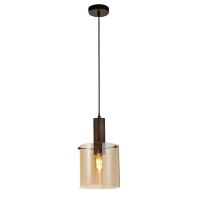 Image of Sweden Pendant Mocha, Amber Glass