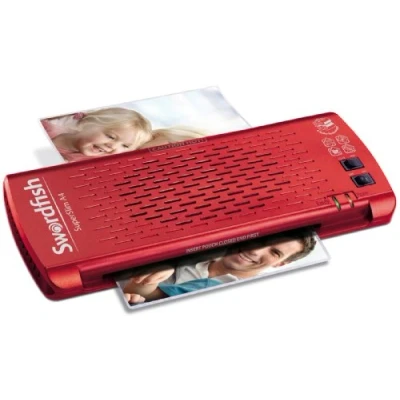 Image of Swordfish Super Slim A4 Paper/Document Laminator with 4 Rollers Red Ref: 40186