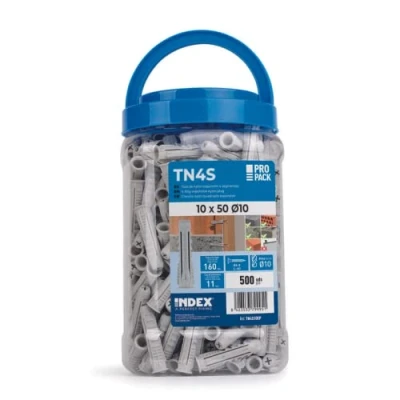 Image of Index TN4S08EP Plastic Container with Nylon Dowels t4s 08x040e (Container 500 Units.)