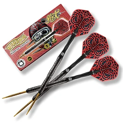 Image of Shot! Darts Warrior Kapene Steel Tip Dart Set 90% Tungsten Barrels 24gm