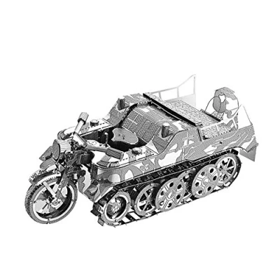 Image of Moutu 2018 3D Metal Puzzle SdKfz 2 Kleines Kettenkraftrad Motorcycle Model Kits I22216 DIY Laser Cut Assemble Jigsaw Toy