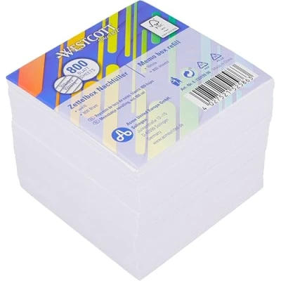 Image of Westcott Note Block White 700 Sheets memo glued with 9 x cm in FSC Certified Paper 80g/m² E 733182 00
