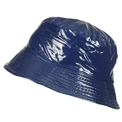 Image of Toutacoo, Waterproof Vinyl Bucket Rain Hat (11 Plain Blue)