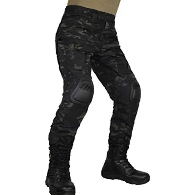 Image of zuoxiangru Men&#039;s Tactical Trousers Multi Pockets Military Camo Outdoor Airsoft Combat Hunting Pants with Knee Pads (Aymch, Tag 30)
