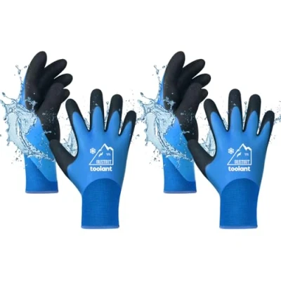 Image of OriStout Waterproof Winter Work Gloves for Men and Women, Touchscreen, Freezer Gloves, Thermal Insulated, Cold Weather